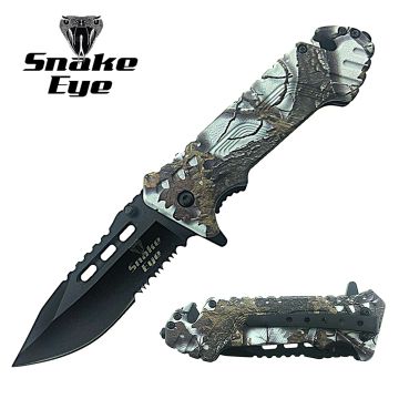 Snake Eye Tactical Rescue Style Spring Assist Knife  SE-338CM1